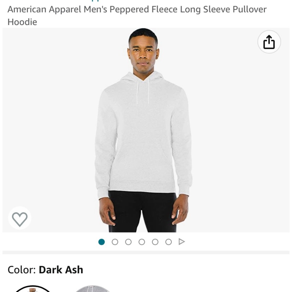 American apparel heather, gray hoodie NWT